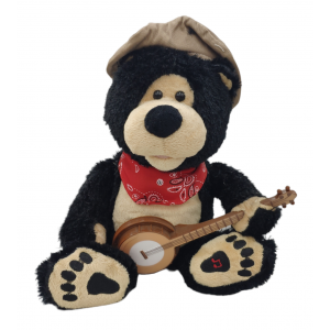 Мягкая игрушка Медведь с банджо 30 см  на бат пласт корпус 05110