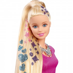 Кукла Barbie & Ken Glitterhair C набором блёсток для волос CLG18