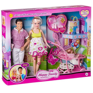 Кукла Defa Lucy беременная с семьёй Happy Family 8088