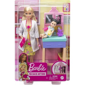 Barbie & Ken Кукла Профессии Кем быть? Врач Педиатр GTN51