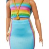 Кукла Barbie Fashionistas Модница с синими волосами и радужным топом HRH16