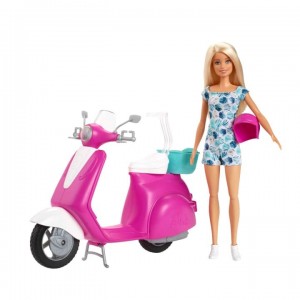 Barbie & Ken Набор игровой Кем быть? Блондинка на скутере