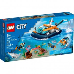 Конструктор Lego City 60377 Лодка для дайвинга Explorer
