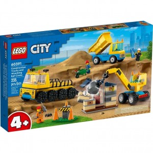 Конструктор Lego City 60391 Строительные грузовики и аварийный шаровой кран