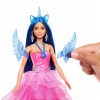 Кукла Barbie с синими волосами и сапфировым крылатым единорогом HRR16