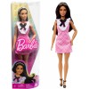 Кукла Barbie Fashionistas с черным волосами и клетчатым платьем HJT06