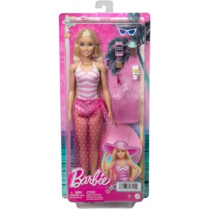 Кукла Barbie Блондинкамв купальнике и пляжных аксессуарах HPL73