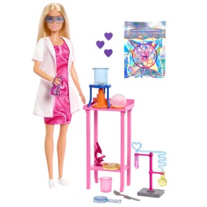 HRG41/JCR70 Кукла-учёный Barbie в модной одежде лабораторный стол и аксессуары с изменением цвета