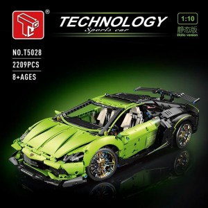 T5028-Конструктор 1:10 Drift Edition «Green Bull» — статичная (2209+ деталей) №3