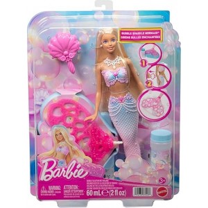 JLW56 Кукла Barbie «Мерцающие пузырьки», русалочка для игр с водой №3